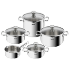 Duetto On, Batterie de cuisine 9p, Inox, Induction