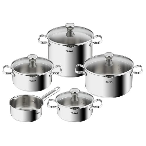 Duetto On, Batterie de cuisine 9p, Inox, Induction