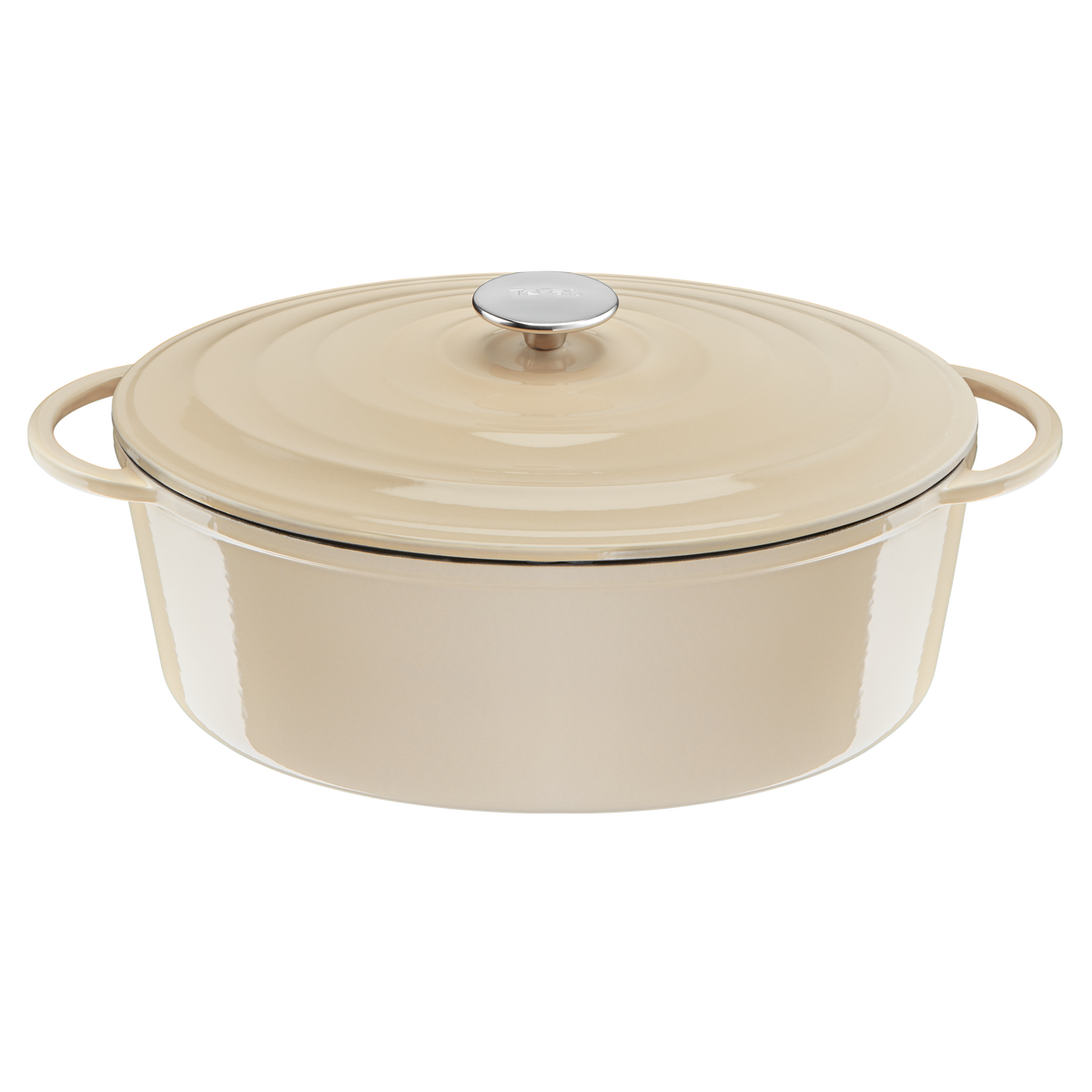 LOV, Cocotte en fonte ovale 34x26 cm, Induction, Four, Démarche d'éco-conception, Beige