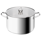 Emotion+ XL, Marmite + couvercle, Inox, Induction, 28cm