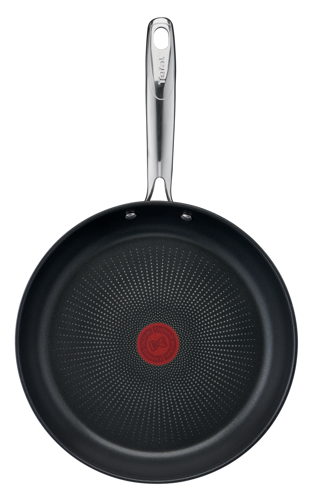 Duetto +, Poêle 28 cm, Garantie 10 ans, Acier inoxydable, Induction, Thermo-Signal