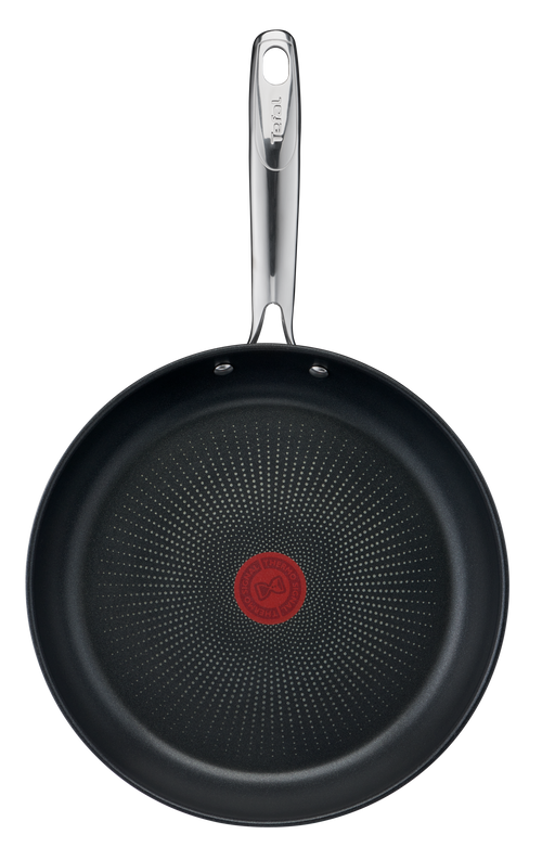 Duetto +, Poêle 28 cm, Garantie 10 ans, Acier inoxydable, Induction, Thermo-Signal