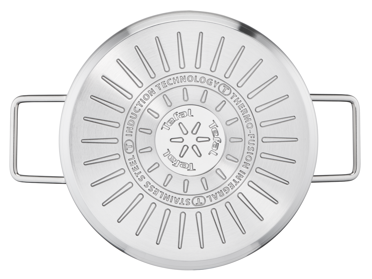 Nordica, Batterie de cuisine 8p, Inox, Induction, Couvercle égouttoir