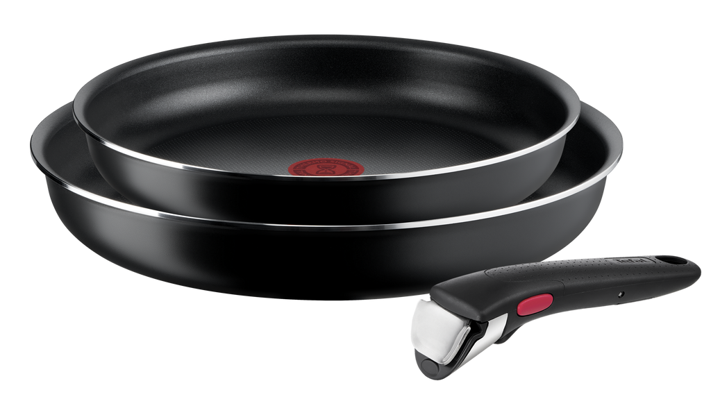 Ingenio Easy Cook&Clean, Antiadhésif, Poêles 22/26 cm + poignée, Non induction
