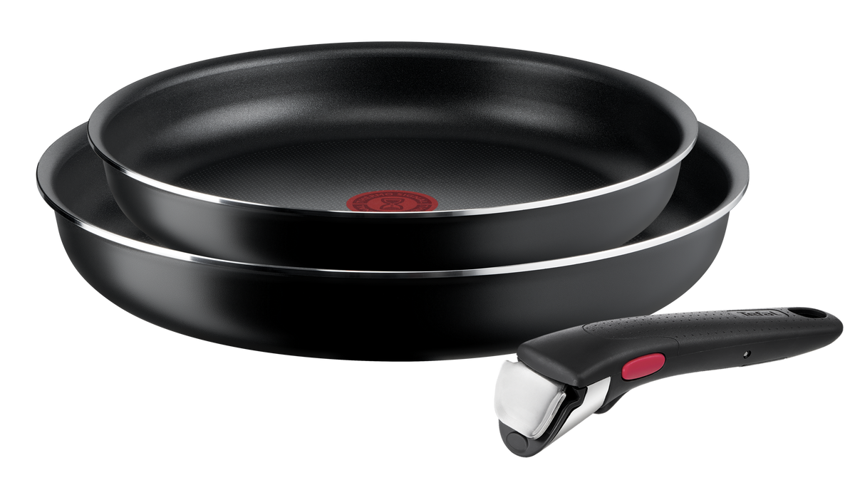 Ingenio Easy Cook&Clean, Antiadhésif, Poêles 22/26 cm + poignée, Non induction