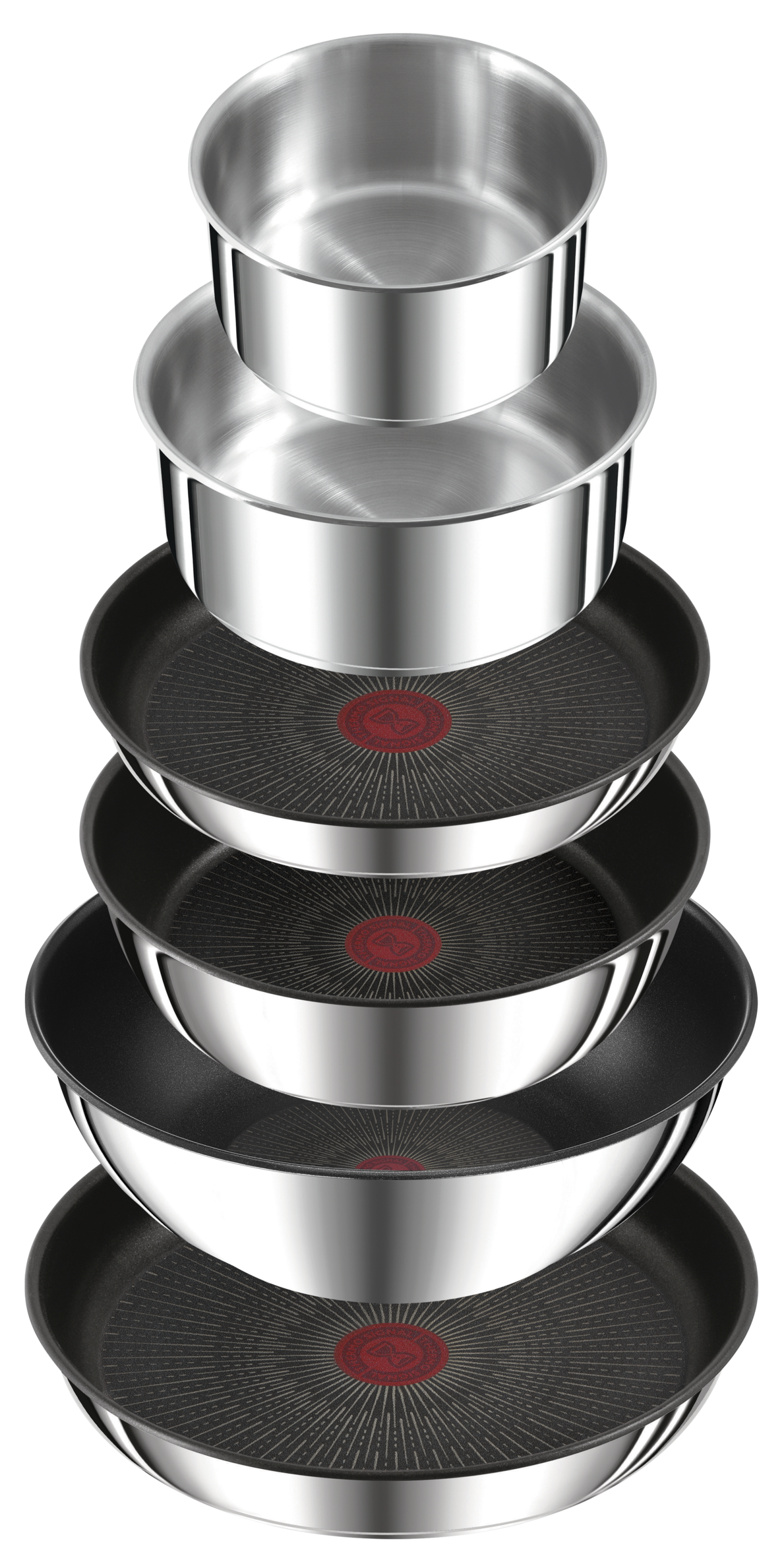 Ingenio Préférence, Inox + antiadhésif, Batterie de cuisine 13 pièces, Induction