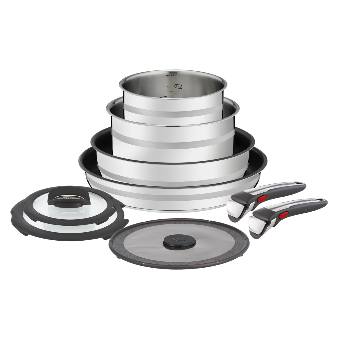 Ingenio Jamie Oliver, Antiadhésif, Batterie de cuisine 9 pièces, Induction
