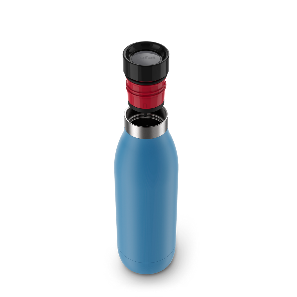 Bludrop Gourde 0,5L, Acier inoxydable, Boissons chaudes 12h et froides 24h, Bleu