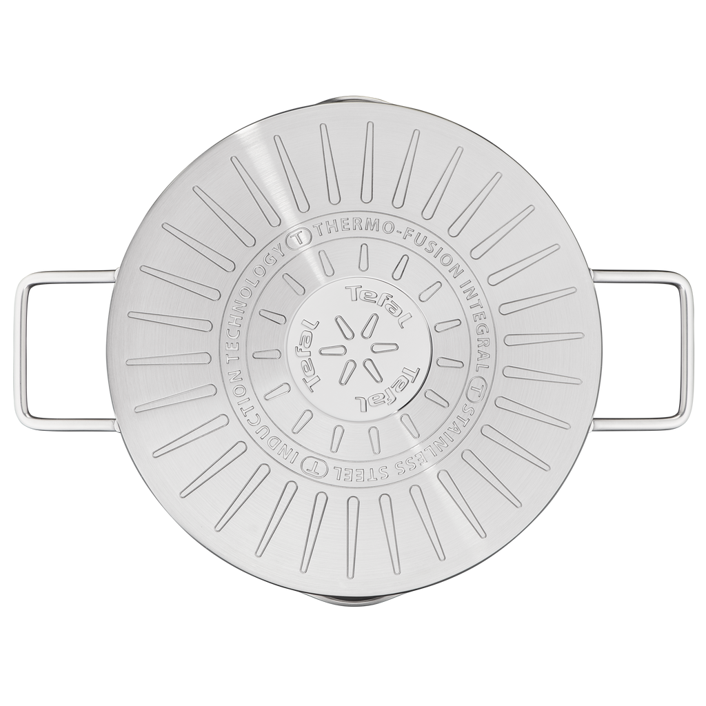 Nordica, Batterie de cuisine 6p, Inox, Induction, Couvercles égouttoirs