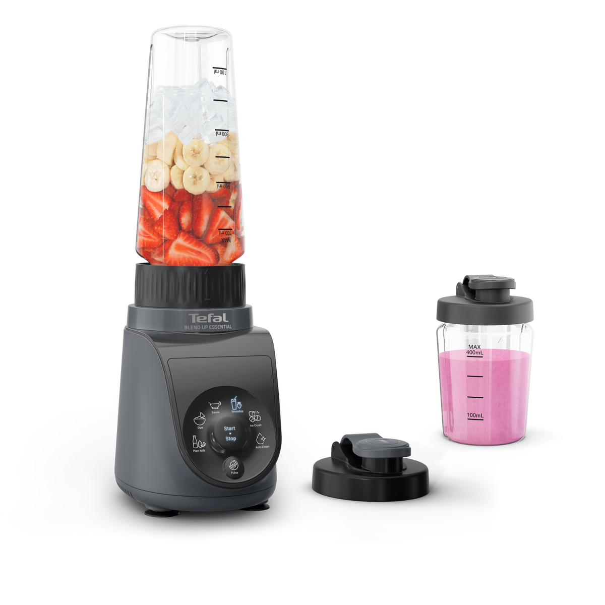 Blend Up Essential, Mini blender, 800 W, 6 programmes automatiques, 2 gourdes