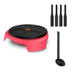 Easy Crep'Party, Appareil à crêpes électrique, Plaque amovible 4 mini crêpes, Louche, 4 spatules