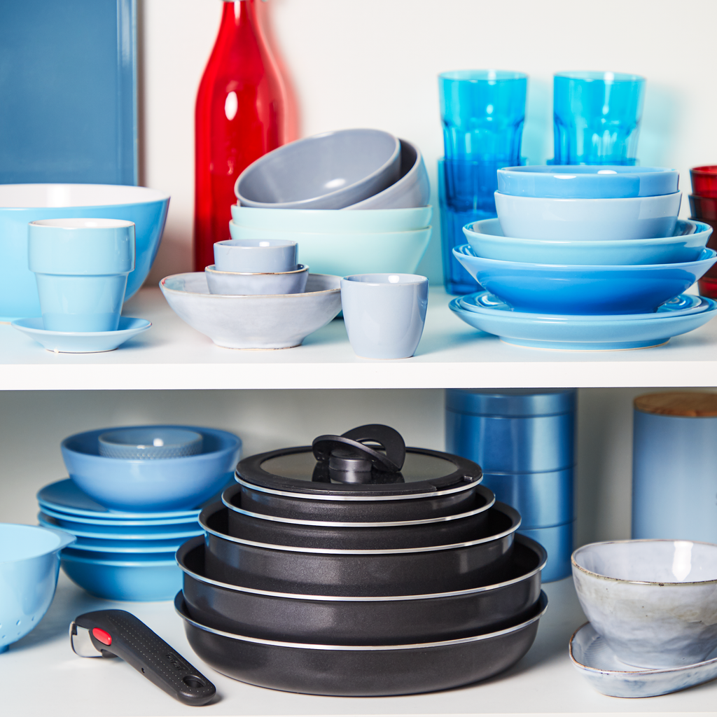 Ingenio Easy Cook&Clean, Antiadhésif, Poêles 22/26 cm + poignée, Non induction