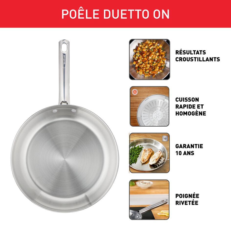 Duetto On, Poêle, Inox, Induction, 28cm