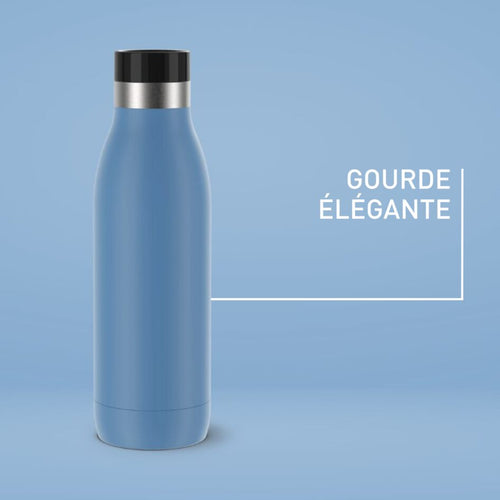 Bludrop Gourde 0,5L, Acier inoxydable, Boissons chaudes 12h et froides 24h, Bleu