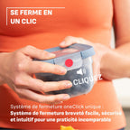 ONECLICK, Set 3 boîtes, 0,5/1,2/2,3L, Bleu