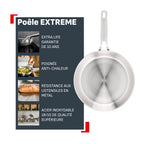 Extreme, Poêle, Inox, Induction, 24cm
