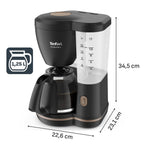 Incluedo, Cafetière filtre, 1.25 L, 10 à 15 tasses, Arrêt automatique