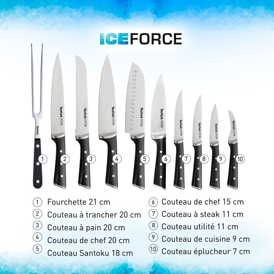 Ingenio ice force set 4 couteaux a steak inox