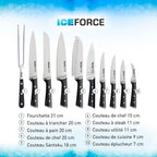 Ingenio ice force set 4 couteaux a steak inox