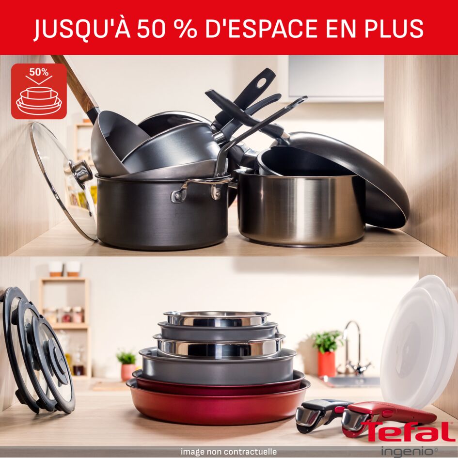 Ingenio Natural Force, Wok manche amovible, Antiadhésif, Induction, 26cm