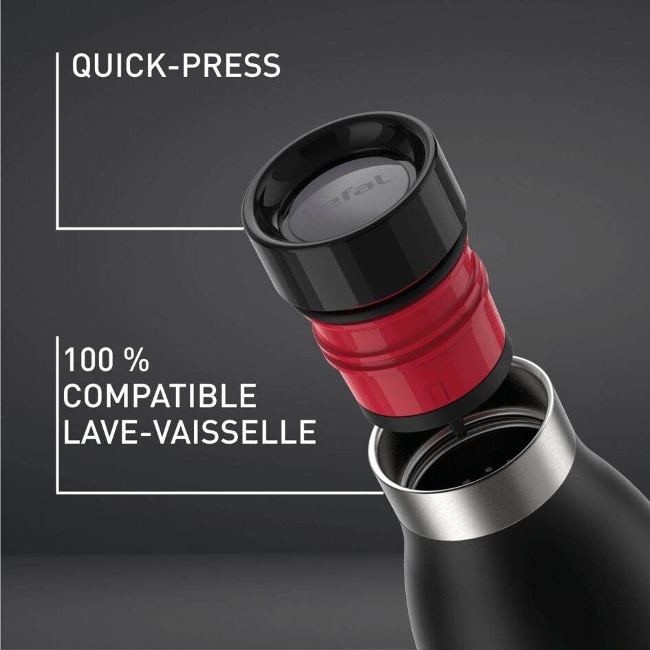 BLUDROP Gourde 0.5 L Noir