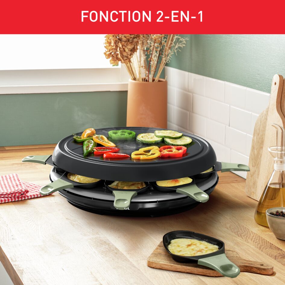 Raclette Colormania, 8 coupelles, Appareil à raclette et gril, Antiadhésif