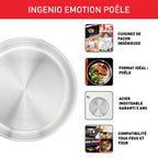 Emotion, Poêle sans revêtement, Acier inoxydable, 28&nbsp;cm