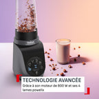 Blend Up Essential, Mini blender, 800 W, 6 programmes automatiques, 2 gourdes