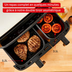 Dual Easy Fry & Grill, 8.3L, Air fryer 2.2kg, Gris Charbon