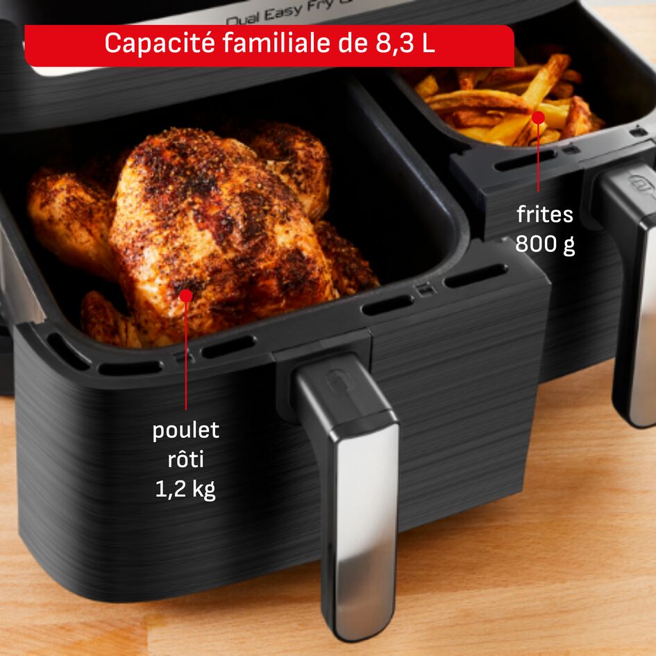 Dual Easy Fry & Grill, 8.3L, Air fryer 2.2kg, Gris Charbon