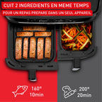 Easy Fry Dual XXL, 11L, Air fryer, Noir