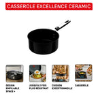 Excellence Ceramic, Casserole 16 cm, Revêtement céramique antiadhésif haute performance