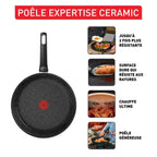 Expertise Ceramic, Poêle 24 cm, Revêtement céramique antiadhésif haute performance