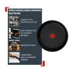 Ingenio Excellence Ceramic, Sauteuse manche amovible, Céramique, Induction, 24cm