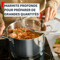 Emotion+ XL, Marmite + couvercle, Inox, Induction, 28cm