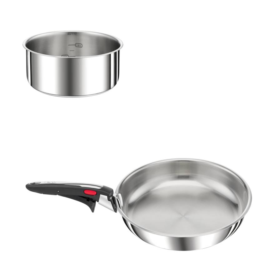 Pack web - Set promo Ingenio Preference - Casserole 16cm, poêle 28 cm et poignée Premium